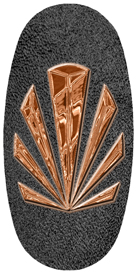 DASOV 602 CP SH BK Copper Sunburst Shimmer Black Background